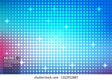 Abstract Background with Halftone and Glow. Vector Blue Template for Design, Slides, start pages, Video Intros.