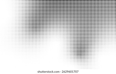 Abstract background with halftone noise. Vector stipple pointillism texture. Sand, grain gradient pattern on transparent background.