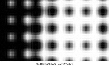 Arrière-plan Abstrait avec bruit en demi-teintes. Image vectorielle pointillisme pointillé texture. Sable, motif de dégradé de grain sur fond transparent.