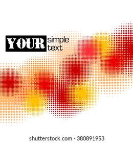 abstract background of halftone in in red and yellow shades circles in pop art style