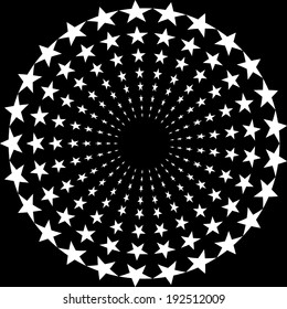 Abstract background, halftone star shaped.