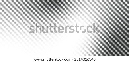 Abstract background with halftone stroke effect. Backdrop with dirty and grungy monochrome texture. Wallpaper with black white gradient lines. Striped retro vector illustration with outlines.