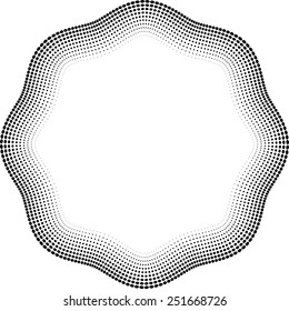 Abstract background halftone wave and distorted shapes.