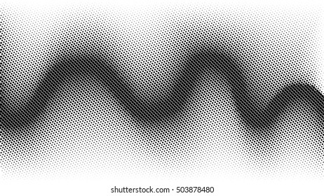 abstract background, halftone wave line
