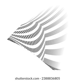 abstract  background with  halftone wavy object