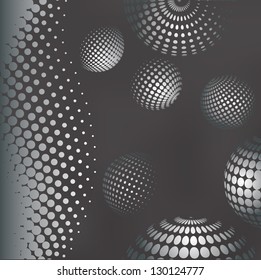 abstract background with halftones- vector illustration