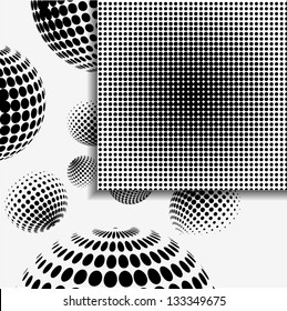 Abstract background with halftones. vector illustration.