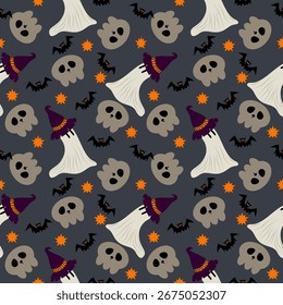 Abstrakter Hintergrund Halloween Konzept nahtloses Muster