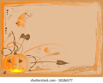 Abstract background with the halloween pumpkin