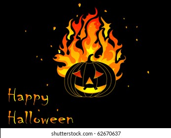Abstract background with Halloween pumpkin