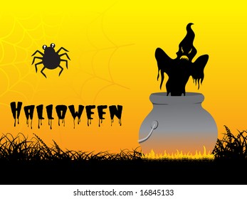 abstract background of halloween treat, illustration