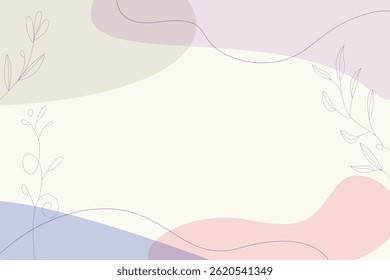 Fundo abstrato com desenho à mão arte natureza vetor plano design