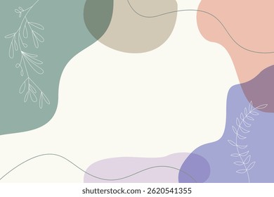Fondo Abstractas con dibujo a mano Arte Naturaleza Vector Diseño plano