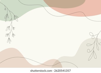 Abstract background with hand draw art nature vector flat design