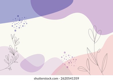 Abstract background with hand draw art nature vector flat design