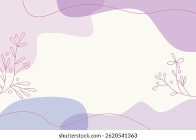 Abstract background with hand draw art nature vector flat design