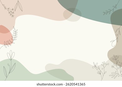 Fondo Abstractas con dibujo a mano Arte Naturaleza Vector Diseño plano