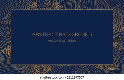 Abstract background with hand draw gold elements. For premium or luxury brand. Vector illustration