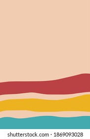 Abstract background. Hand drawing scribbles of various shapes, waves, modern contemporary trendy vector illustration. pastel colors