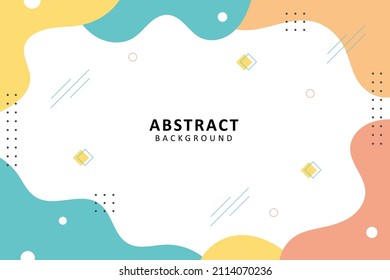 Antecedentes abstractos. Dibujar a mano varias formas y elementos memphis. Ilustración vectorial contemporánea moderna de moda. Cada fondo está aislado. Color del pastel