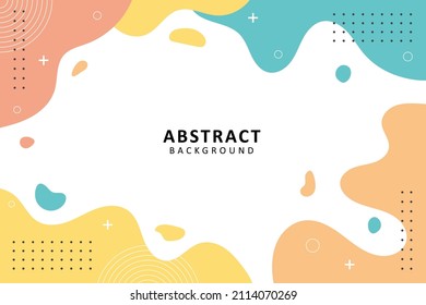 Abstract background. Hand drawing various shapes and memphis element. Trendy modern contemporary vector illustration. Every background is isolated. Pastel color