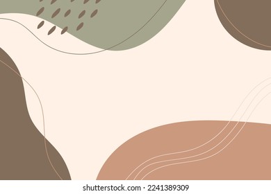 Abstract background. Hand drawing various shapes and doodle objects. Trendy modern contemporary vector illustration. Every background is isolated. Pastel color
