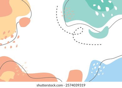 Abstract background Hand drawing various shapes and doodle objects EPS.10