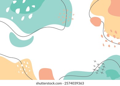 Abstract background Hand drawing various shapes and doodle objects EPS.10