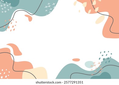 Abstract background Hand drawing various shapes and doodle objects EPS.10