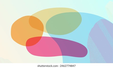 ABSTRACT BACKGROUND WITH HAND DRAWN BLOB SHAPES PASTEL GRADIENT COLOR VECTOR DESIGN TEMPLATE FOR WALLPAPER, COVER DESIGN, HOMEPAGE DESIGN, GRRETING CARD