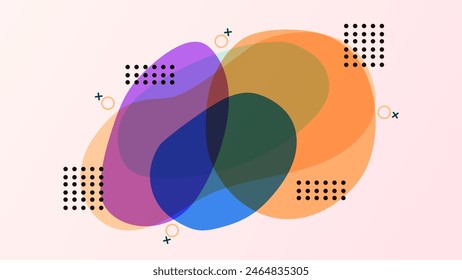 ABSTRACT BACKGROUND WITH HAND DRAWN BLOB SHAPES PASTEL FLAT COLOR VECTOR DESIGN TEMPLATE FOR WALLPAPER, COVER DESIGN, HOMEPAGE DESIGN, GRRETING CARD