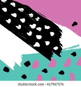 Abstract background. Hand drawn brush strokes. Design for cover, card. Rough textured.