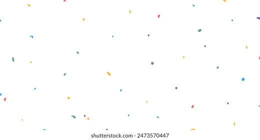 Abstract background with hand drawn colorful dots.
