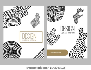 Abstract background with hand drawn design elements. Design element for poster, card, banner. Vector illustration
