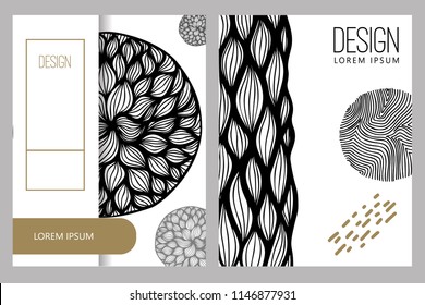 Abstract background with hand drawn design elements. Design element for poster, card, banner. Vector illustration