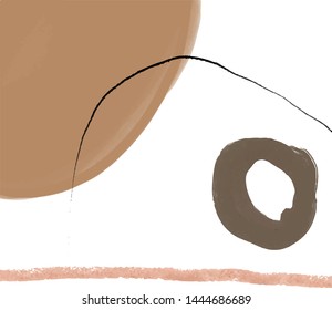 Abstract background. Hand drawn different shapes and doodle objects. Contemporary modern trendy vector illustration. Design for wall art, poster, card, print, postcard. 