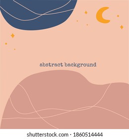 Abstrakter Hintergrund. Handgezeichnete Doodle verschiedene Formen, Linien, Flecken, Tropfen, Kurven. Moderne, moderne, trendige Vektorgrafiken. Muster, Tapete