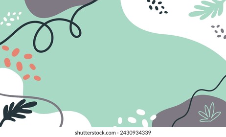 Abstract background with hand drawn doodle elements. Vector illustration.