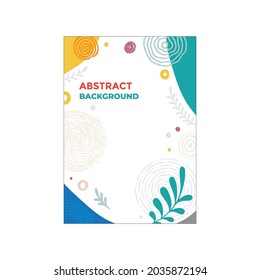 Abstract background with hand drawn elements. A4 format cover design template for book, report, notebook, album, brochure, magazine, flyer, booklet. Part of set.