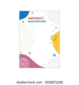 Abstract background with hand drawn elements. A4 format cover design template for book, report, notebook, album, brochure, magazine, flyer, booklet. Part of set.