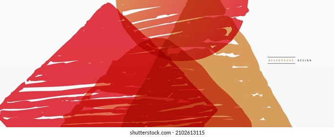Abstrakter Hintergrund. Handgezeichnete geometrische Form - Quadrat, Kreis und Dreieck. Vorlage für Geschäftsideen von Kunsthandwerk für Bildschirmhintergründe, Banner, Hintergrund oder Landung