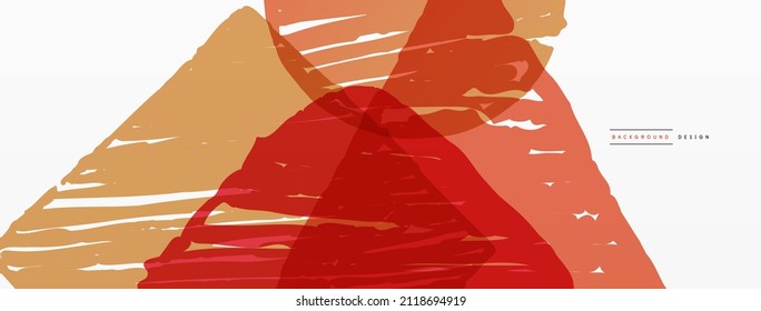 Abstract background. Hand drawn geometric shape - square, circle and triangle. Craft business concept template for wallpaper, banner, background or landing