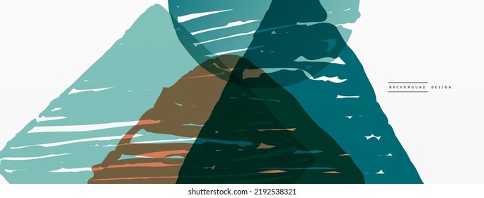 Antecedentes abstractos. Forma geométrica dibujada a mano - cuadrado, círculo y triángulo. Plantilla de concepto de negocio de la artesanía para papel de pared, banner, fondo o aterrizaje