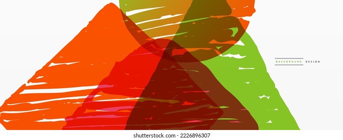 Abstract background. Hand drawn geometric shape - square, circle and triangle. Craft business concept template for wallpaper, banner, background or landing