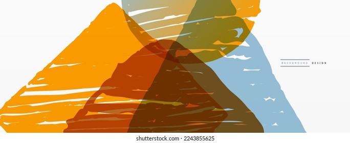 Abstract background. Hand drawn geometric shape - square, circle and triangle. Craft business concept template for wallpaper, banner, background or landing