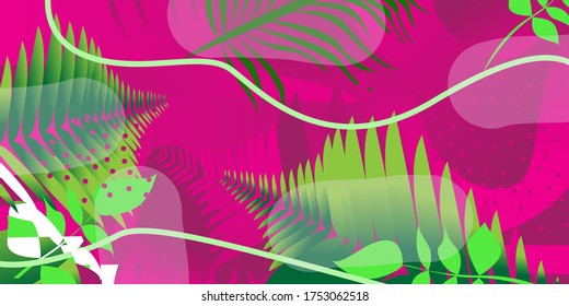 fondo abstracto y hojas florales naturales dibujadas a mano adecuadas para su fondo digital u otras necesidades de fondo