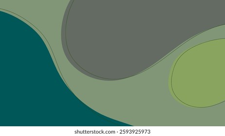 ABSTRACT BACKGROUND HAND DRAWN ORGANIC SHAPES WITH COLORFUL GREEN PASTEL FLAT DESIGN VECTOR TEMPLATE FOR WALLPAPER, COVER DESIGN
