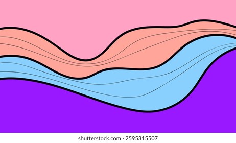 ABSTRACT BACKGROUND WITH HAND DRAWN ORGANIC SHAPES COLORFUL FLAT DESIGN VECTOR TEMPLATE FOR WALLPAPER, COVER DESIGN