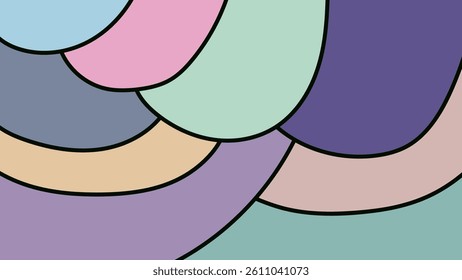ABSTRACT BACKGROUND HAND DRAWN ORGANIC SHAPES. PASTEL COLOR FLAT DESIGN VECTOR TEMPLATE FOR WALLPAPER, COVER DESIGN