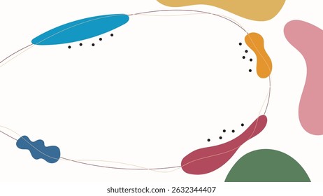 ABSTRACT BACKGROUND HAND DRAWN ORGANIC SHAPES. PASTEL COLOR FLAT DESIGN VECTOR TEMPLATE FOR WALLPAPER, COVER DESIGN
